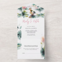 Notre petit Baby shower d'aquarelle