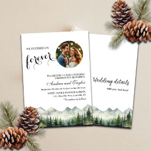 Invitation Tout en Un Nous avons choisi pour Toujours Photo M