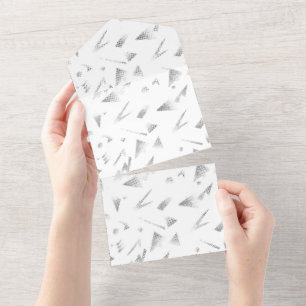 Invitation Tout En Un Nuage horizontal, gris