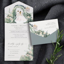 Pastel Couple Floral Garden Arch Mariage botanique