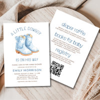 Tout en un petit Baby shower de garçon bleu Cowboy