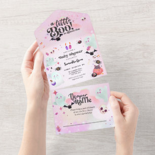Invitation Tout En Un Petit garçon Baby shower fille bébé