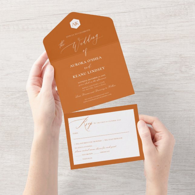 Invitation Tout En Un PixDezines Luxe Calligraphie do-it-yourself Couleu (Déchirure)