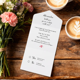 Invitation Tout En Un Proposition de premier rendez-vous personnalisée a