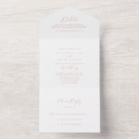 Rose Gold Idyllic Stylish Mariage de calligraphie