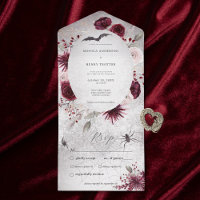 Rustique Gothique Fleurs de table Noir et Bourgogn