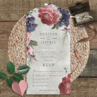 Rustique rose et bleu pivoines Sage Green Diner