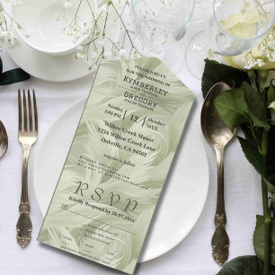 Invitation Tout En Un Sage Abstrait Brush Motif site Web E-mail Retro