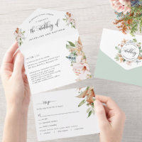 Sage Green et les fleurs terrestres Mariage déchir