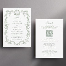 Tout en un seul Mariage Floral français vert