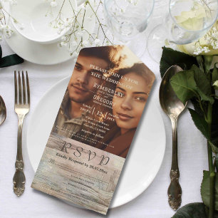 Invitation Tout En Un Site Web minimaliste Rustique Abstrait Ocean