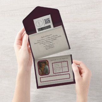 Invitation Tout En Un Style Passeport Bourgogne