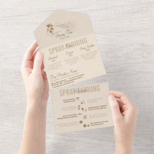 Invitation Tout En Un Tarification du service de bronzage en spray Conse