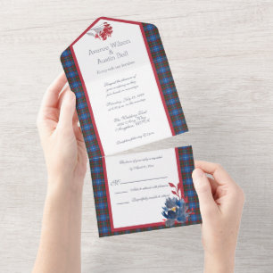 Invitation Tout En Un Tartan écossais d'Edimbourg