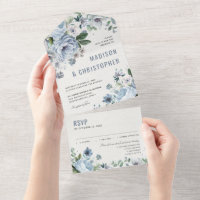 Tons de gris bleu foncé hiver Mariage rustique