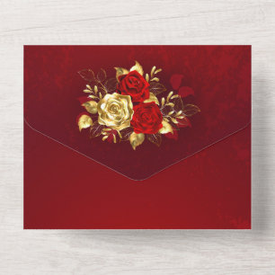Invitation Tout En Un Trois Roses de bijoux