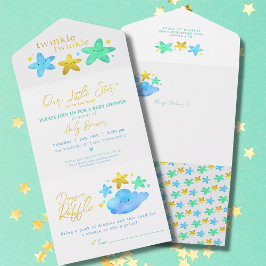Invitation Tout En Un Twinkle Twinkle Little Star Baby shower