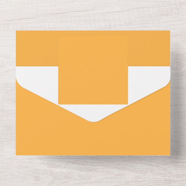 Invitation Tout En Un un fond jaune avec une bordure noire (Verso)