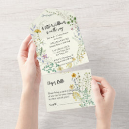 Invitation Tout En Un Une petite fille Wildflower