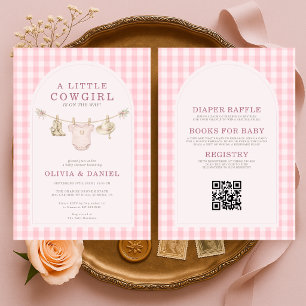 Invitation Tout en Un Vêtements de Petite Cowgirl Baby Shower