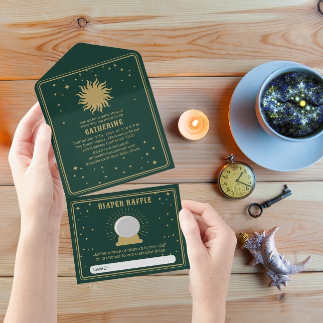 Invitation Tout En Un Voici Le Fils | Baby shower Sun Tarot (Créateur téléchargé)