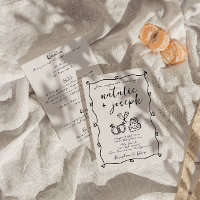 Tout en une main griffée dessinée Mariage écrit