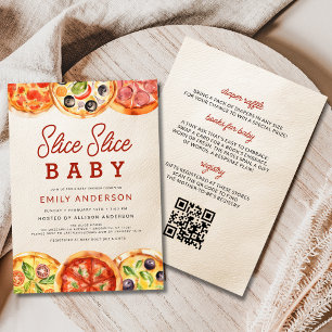 Invitation Tout en une tranche de Baby shower de pizza bébé