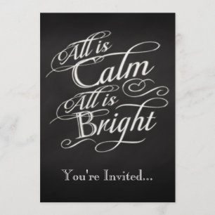 Invitation Tout est calme, tout est brillant fête de Noël