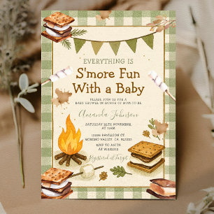 Invitation Tout est plus amusant en vert pour Baby Shower Gin