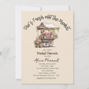 Invitation Tout frais du marché: douche de mariée rustique