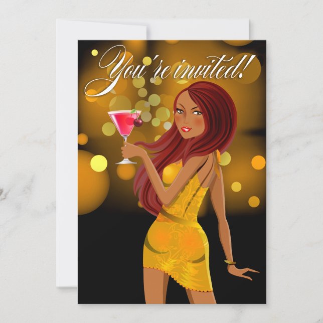 Invitation Tout jaune de célébration de partie de but (Devant)