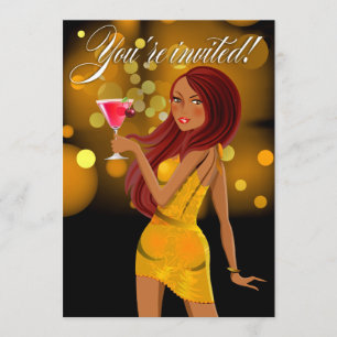 Invitation Tout jaune de célébration de partie de but