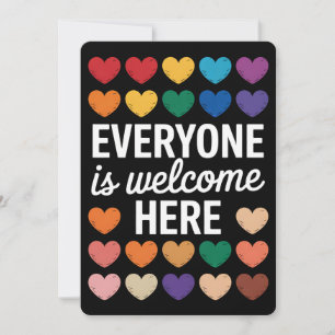 Invitation Tout le monde est le bienvenu ici LGBTQ