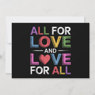 Invitation Tout Pour l'Amour Et l'Amour Pour Tout Mois de la 