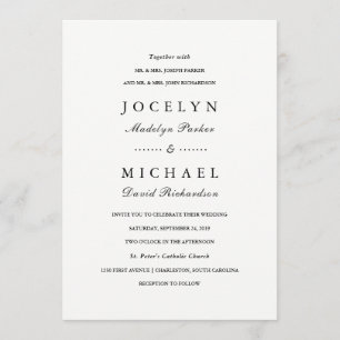Invitation Tout Simplement Design   Mariage noir et blanc