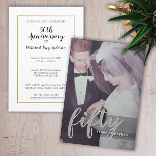 Invitation TOUTE ANNÉE - 50e anniversaire de Mariage & photo