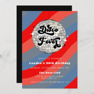 Invitation Toute année Retro Disco Ball Anniversaire Invitati