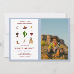 Invitation Toute année Rodeo Cowboy Anniversaire de enfant Ph