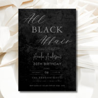 Toute Black Affair Anniversaire Fête Moderne Éléga