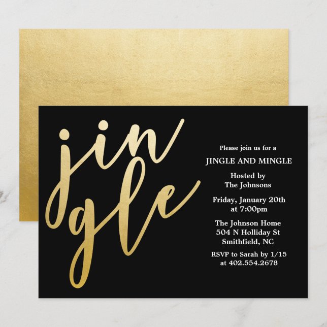 Invitation TOUTE COULEUR - Jingle et Mingle Holiday Invitatio (Devant / Derrière)