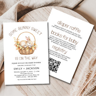 Invitation Toute en Un Some Bunny Sweet Autumn Baby Shower
