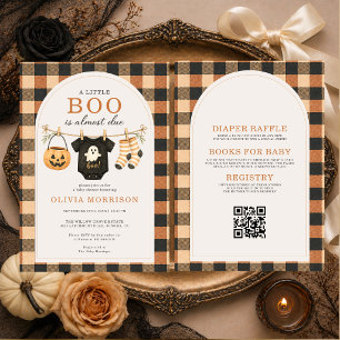 Invitation Toute en une petite boo Fête prénatale d'Halloween