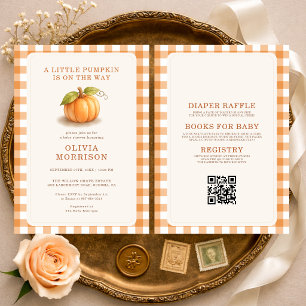 Invitation Toute en une petite fête de bébé à l'automne pour