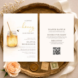 Invitation Toute en une petite fête de douche pour bébé miel