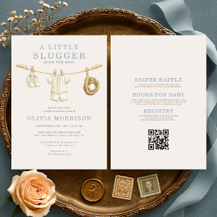 Invitation Toute en une petite frapperesse de baseball Baby S