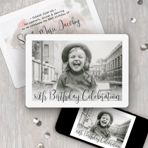 Invitation Toute fête d'anniversaire 2 Photo Moderne Tendance