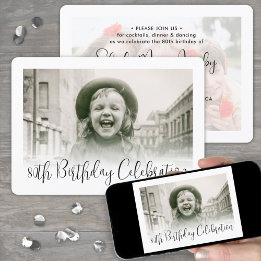 Invitation Toute fête d'anniversaire 2 Photo Moderne Tendance