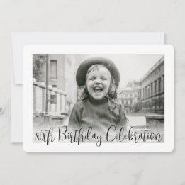 Invitation Toute fête d'anniversaire 2 Photo Moderne Tendance