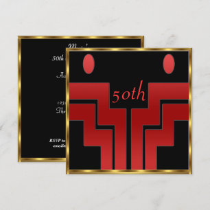 Invitation Toute fête d'anniversaire Black ed