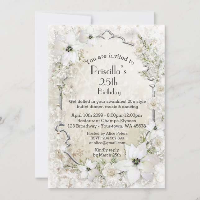 Invitation Toute fête d'anniversaire d'âge, pays des (Devant)